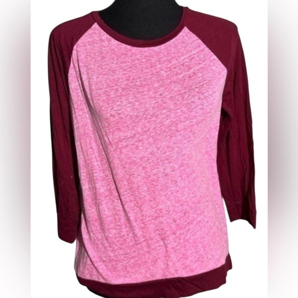 American Eagle Outfitters Pink Baseball Top Size Small